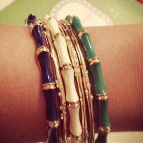 Stella & Dot | Dainty Gold Bangle🦢⚜️💫✨IVORY+Gold Julep Bangle Bracelet - Picture 6 of 7